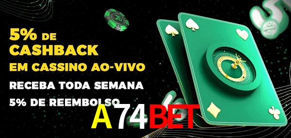 Promoções do cassino ao Vivo A74Bet